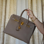 Product image 10 of 16: Birkin 30 Etoupe Veau Togo Gold Plated Z Stamp