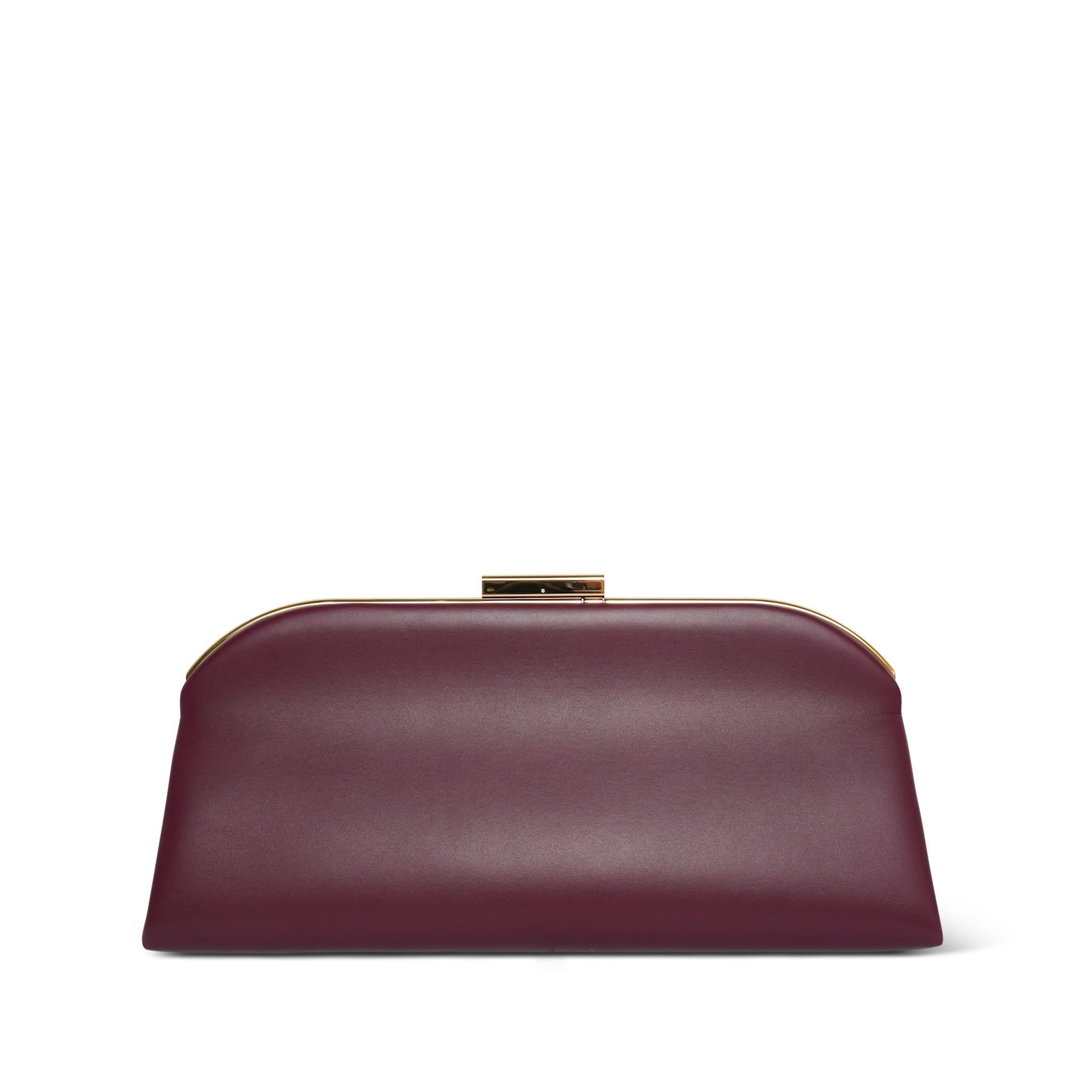 Product image 3 of 12: 26S Dark Burgundy Lambskin Large Clutch Light Gold Hardware