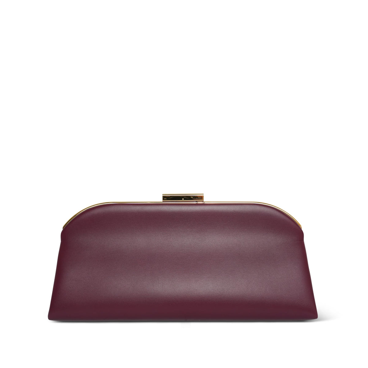 26S Dark Burgundy Lambskin Large Clutch Light Gold Hardware