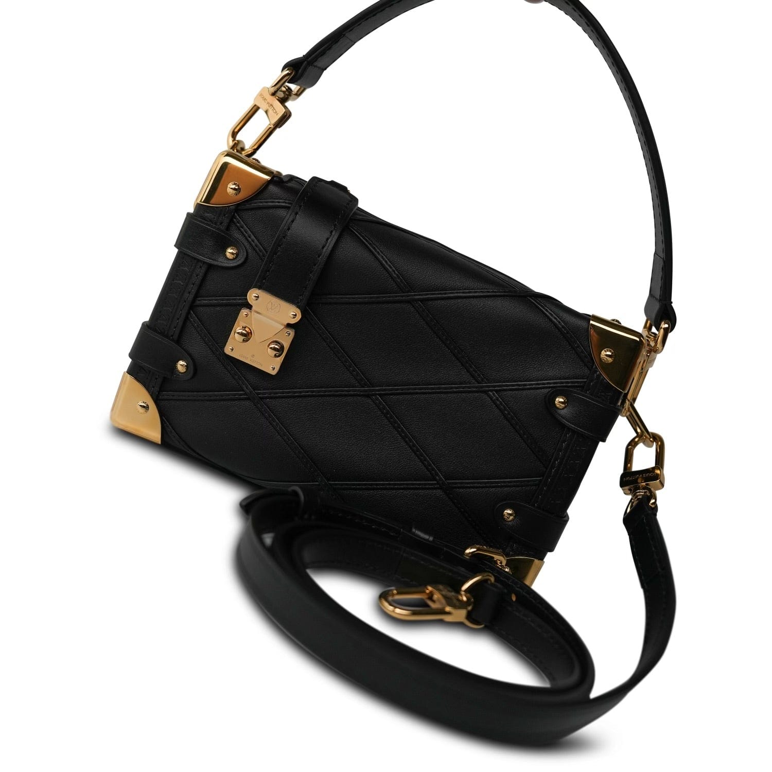 Louis Vuitton Black Side Trunk Malletage Leather – REDELUXE