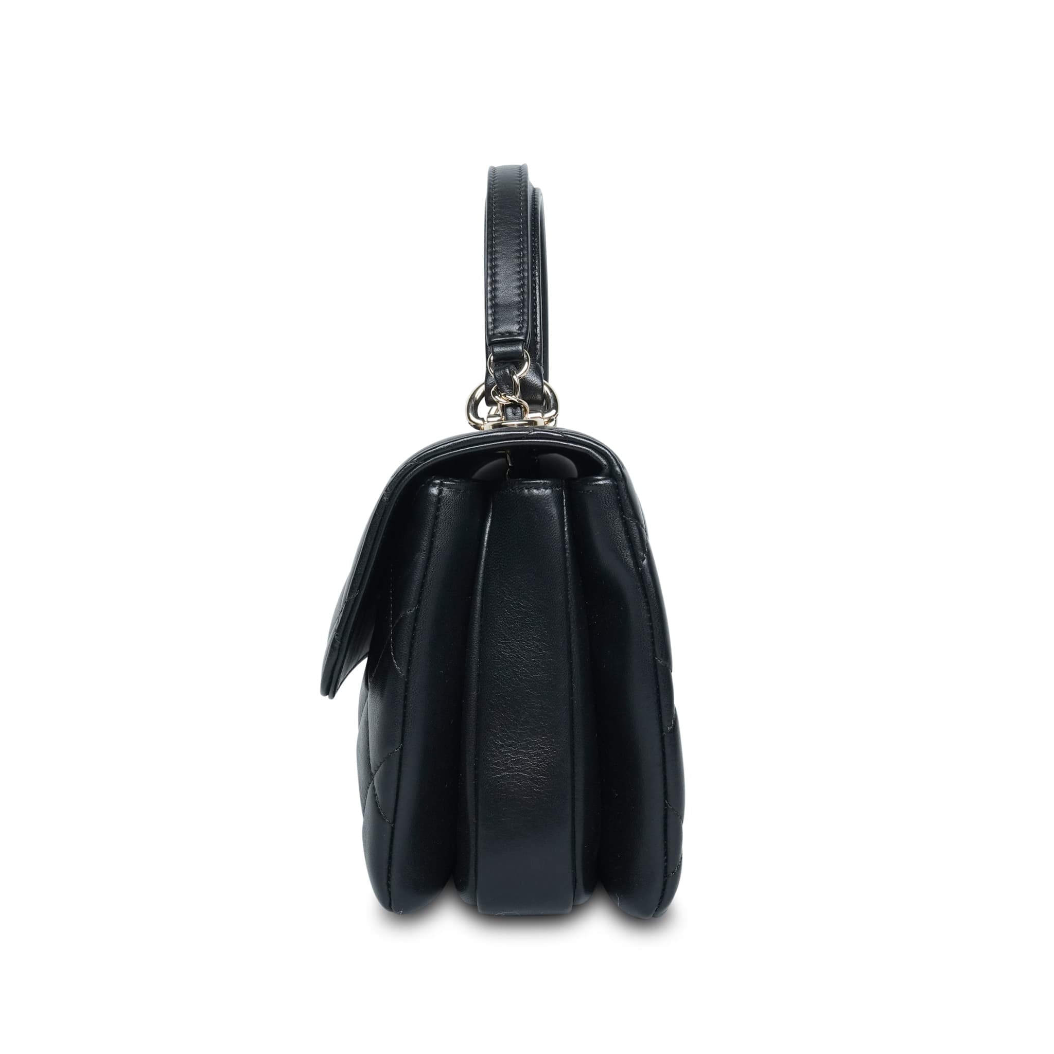 Product image 8 of 28: Black Lambskin Quilted Small Trendy CC LGHW