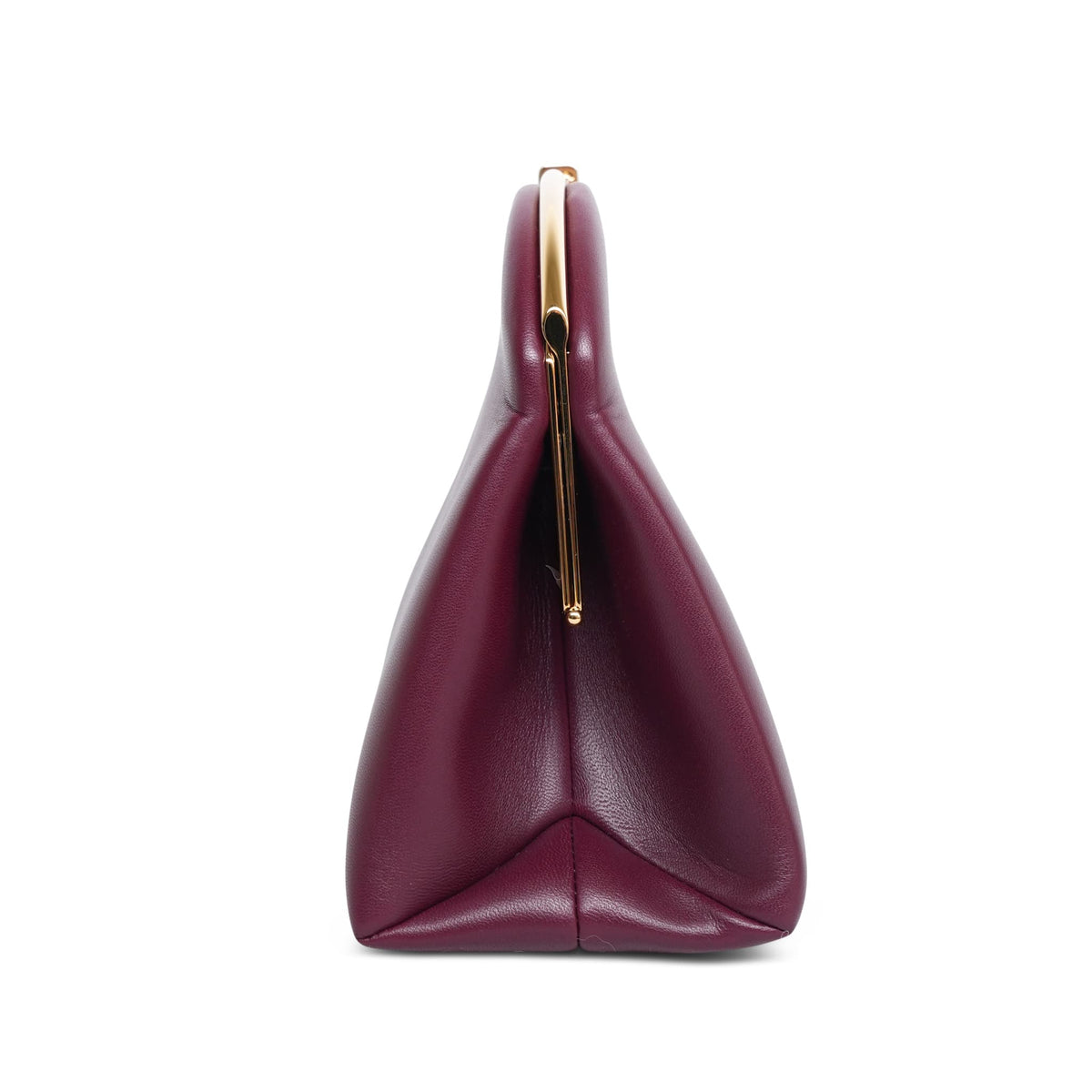 26S Dark Burgundy Lambskin Large Clutch Light Gold Hardware