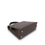 Product image 13 of 15: Mini Kelly Sellier Tri-Color Ecorce Etoupe Black Epsom Gold Plated B Stamp