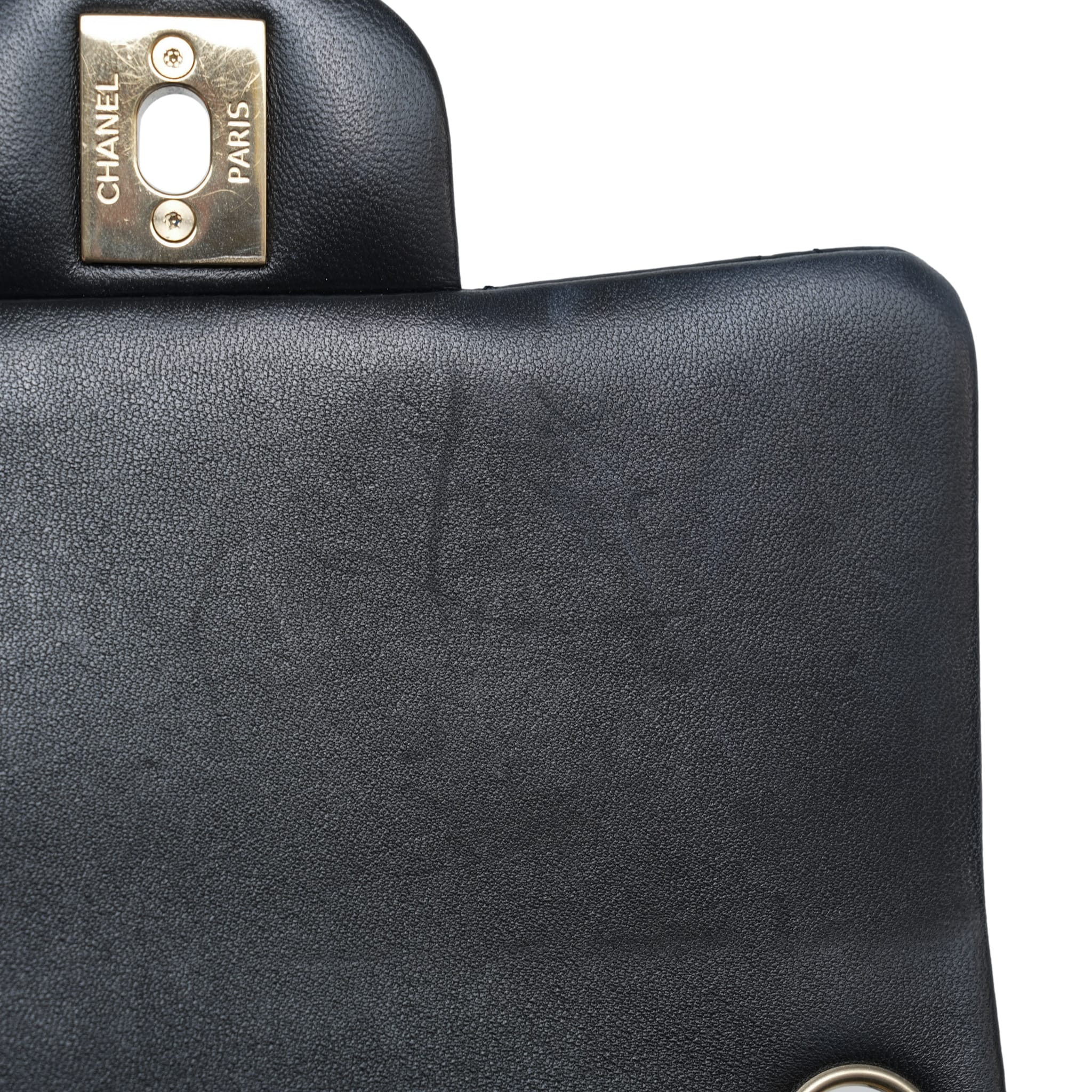 Product image 20 of 21: Black Lambskin Quilted Square Flap Mini Light Gold Hardware