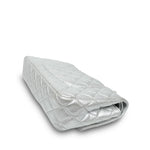 Product image 15 of 28: Silver Metallic Calfskin Quilted Classic Flap Medium Aged Gold Hardware