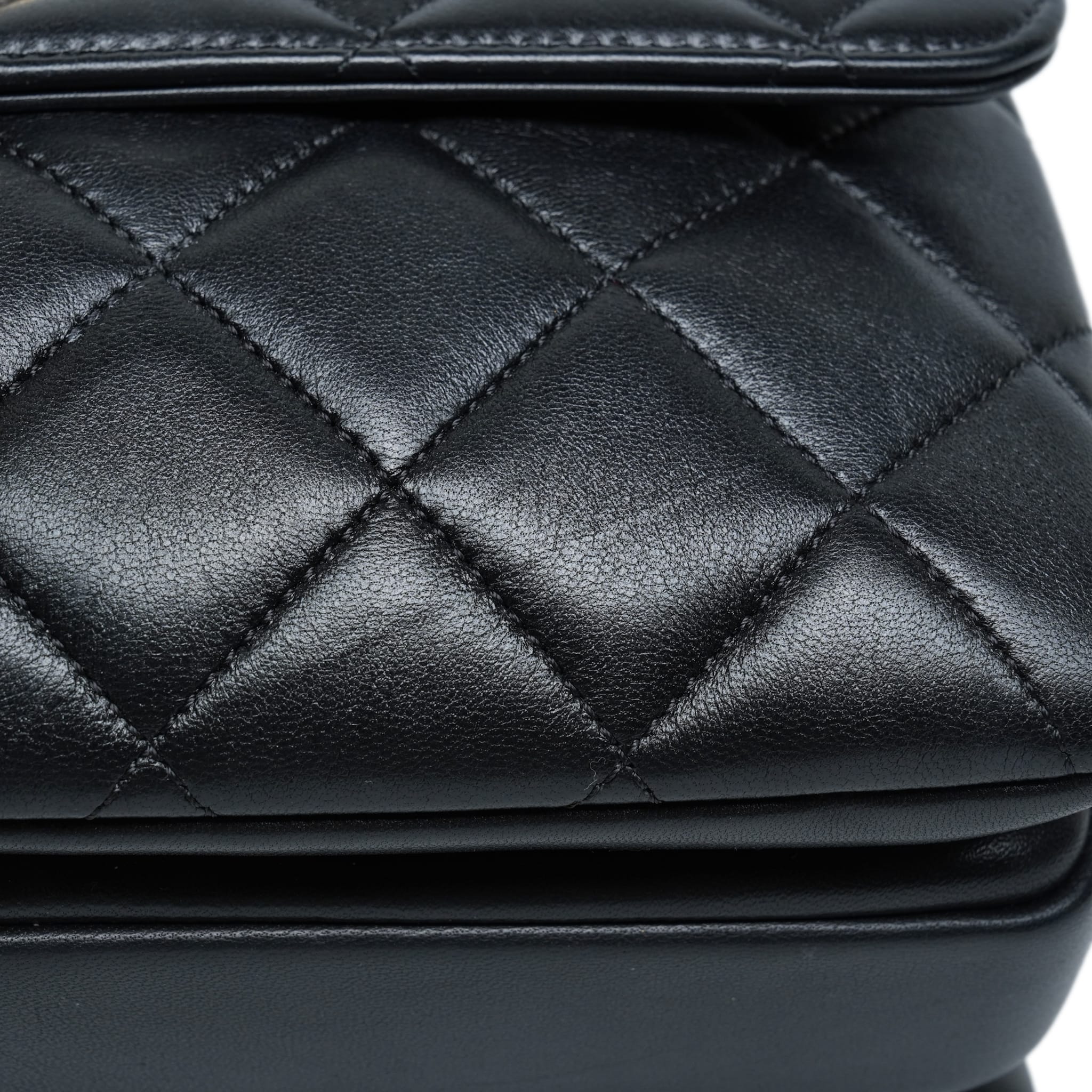 Product image 12 of 28: Black Lambskin Quilted Small Trendy CC LGHW