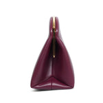 Product image 4 of 12: 26S Dark Burgundy Lambskin Large Clutch Light Gold Hardware