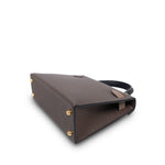 Product image 14 of 15: Mini Kelly Sellier Tri-Color Ecorce Etoupe Black Epsom Gold Plated B Stamp