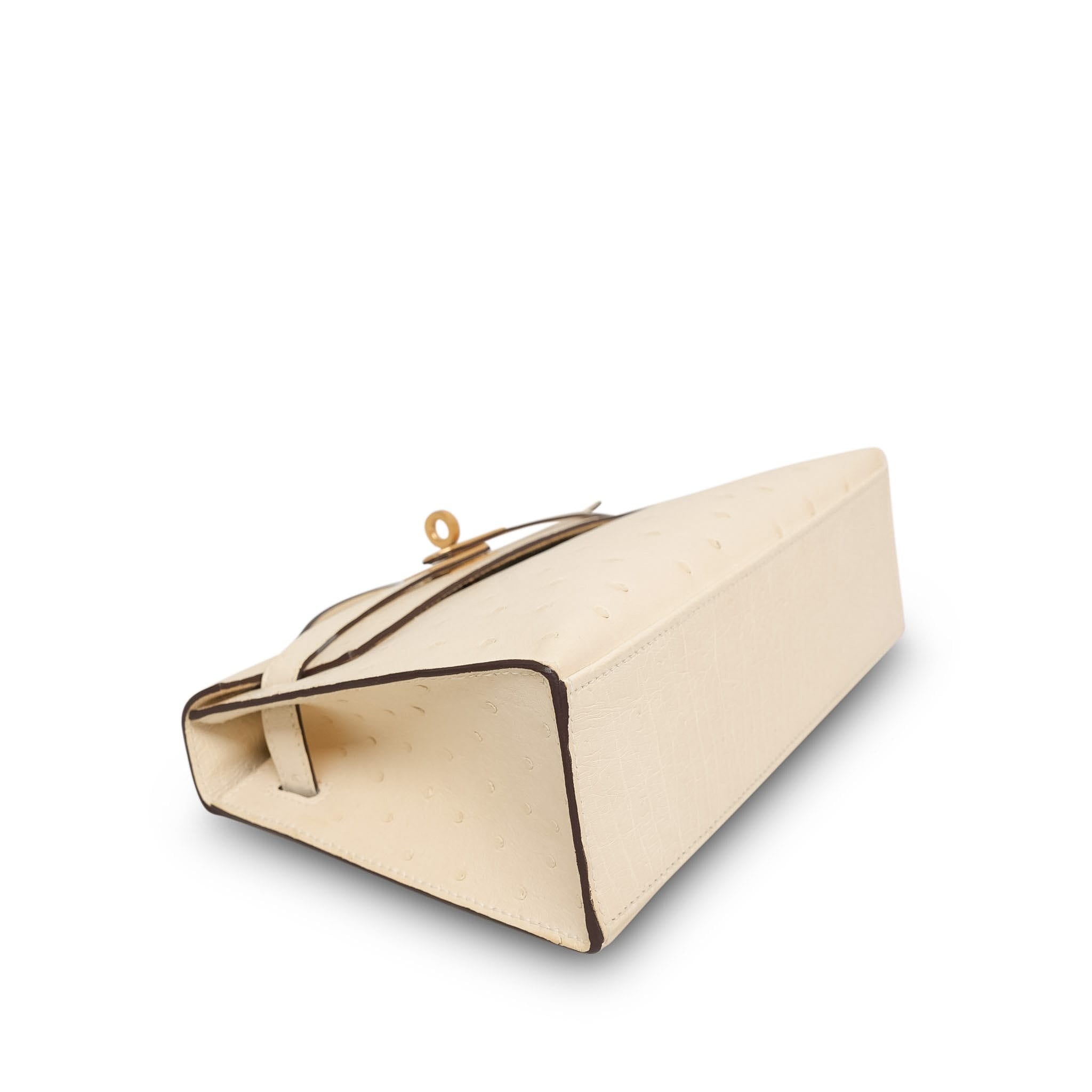 Product image 11 of 16: Kelly Pochette Nata Ostrich Gold Plated W Stamp