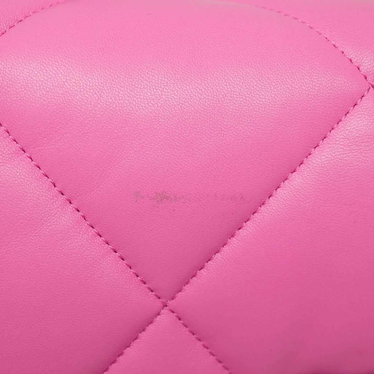 21S Neon Pink Lambskin Quilted Medium/Large 19 Flap MHW