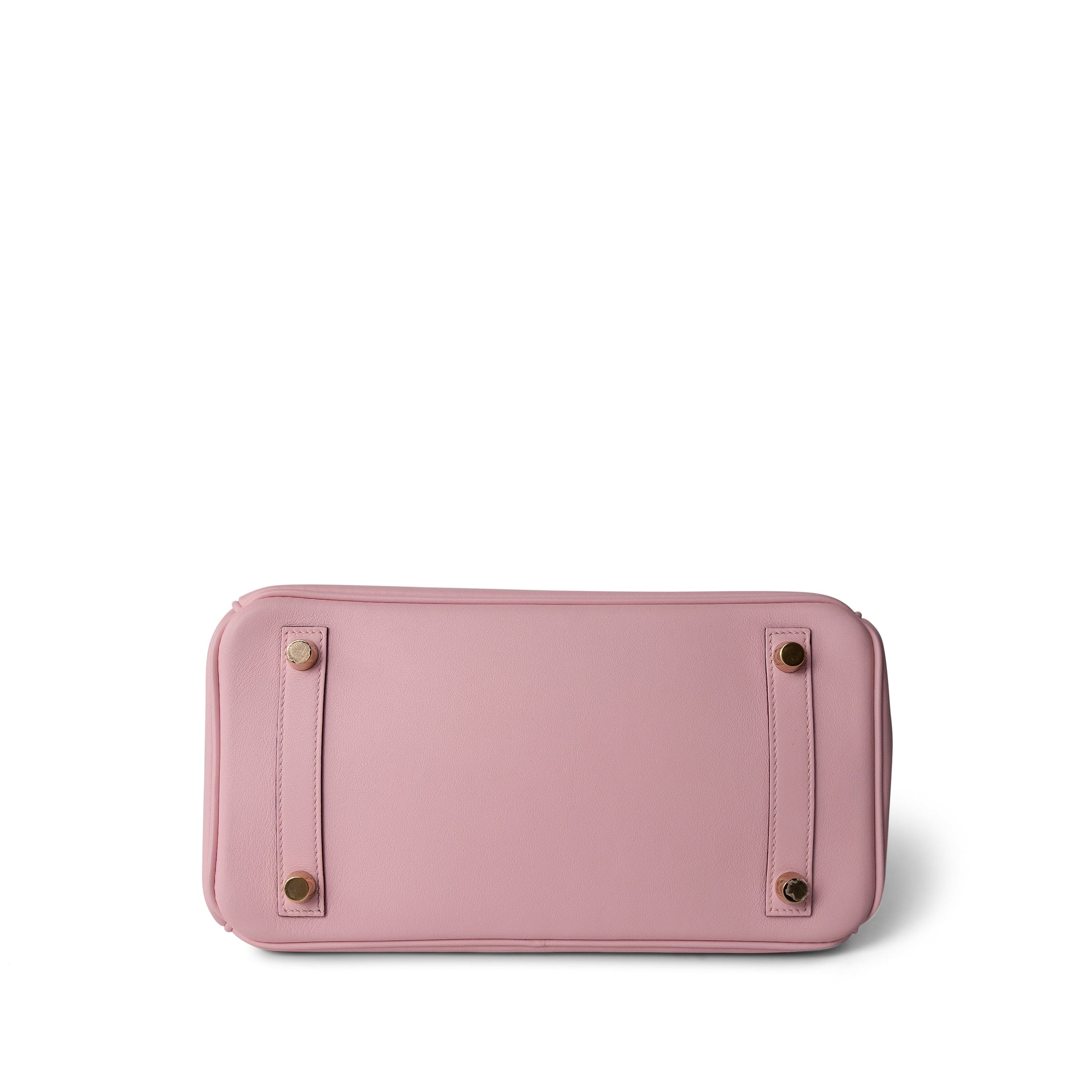 Birkin 25 Rose Sakura Swift Gold Plated X Stamp – REDELUXE