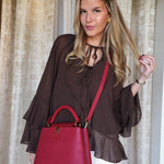 Product image 6 of 14: Louis Vuitton Red Taurillon Capucines BB Light Gold Hardware