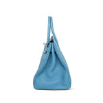 Product image 7 of 16: Birkin 35 Bleu Jean Togo Palladium Plated O Square Stamp