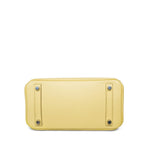 Product image 8 of 22: Birkin 25 Jaune Poussin Swift Palladium Plated T Stamp