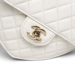 Product image 3 of 17: 25B White Lambskin Quilted Heart Bag Large LGHW