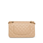 Product image 4 of 17: Beige Clair Lambskin Quilted Classic Flap Medium Gold HW