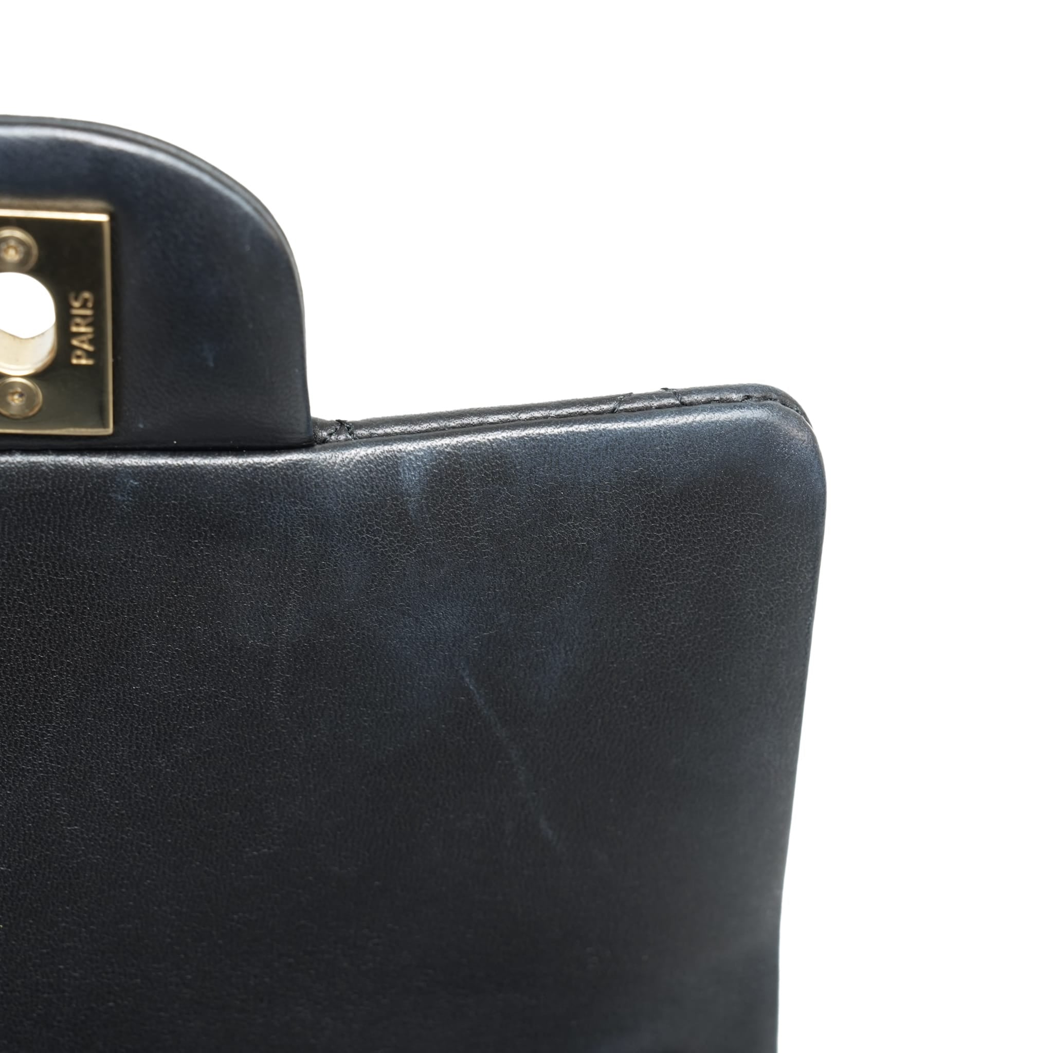 Product image 21 of 21: Black Lambskin Quilted Square Flap Mini Light Gold Hardware