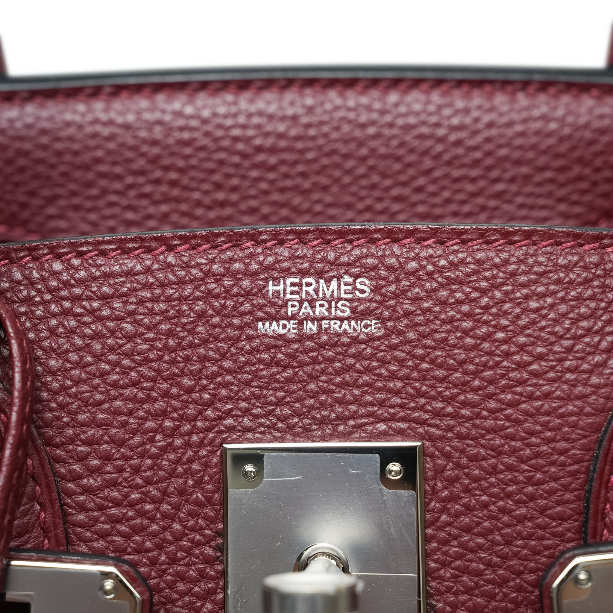 Product image 2 of 14: Birkin 30 Rouge H Togo Palladium Plated I Square Stamp
