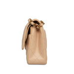 Product image 5 of 17: Beige Clair Lambskin Quilted Classic Flap Medium Gold HW