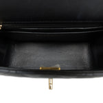Product image 18 of 21: Black Lambskin Quilted Square Flap Mini Light Gold Hardware