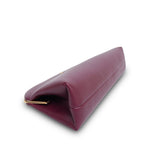 Product image 6 of 12: 26S Dark Burgundy Lambskin Large Clutch Light Gold Hardware