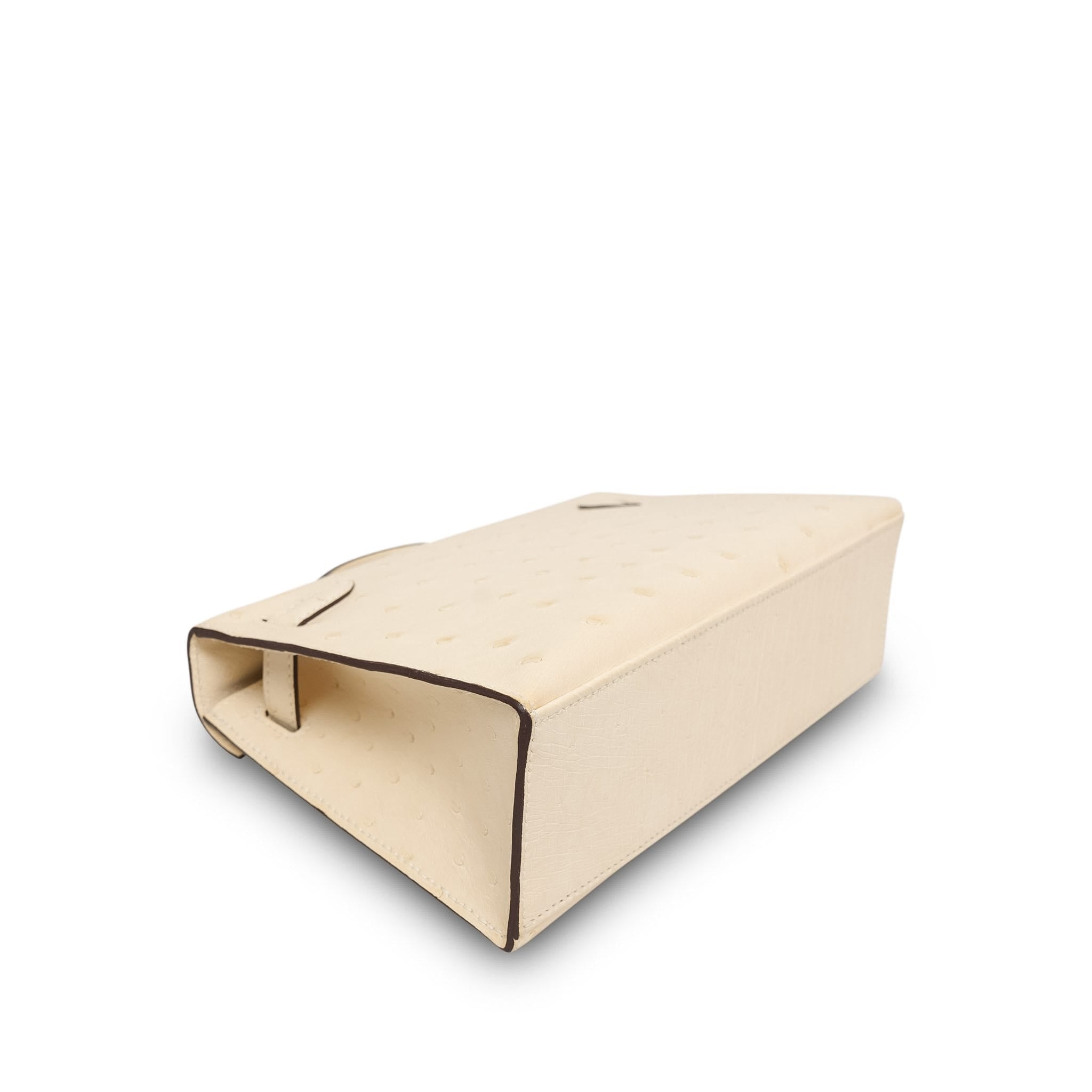 Product image 13 of 16: Kelly Pochette Nata Ostrich Gold Plated W Stamp
