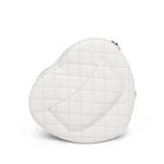 Product image 7 of 17: 25B White Lambskin Quilted Heart Bag Large LGHW