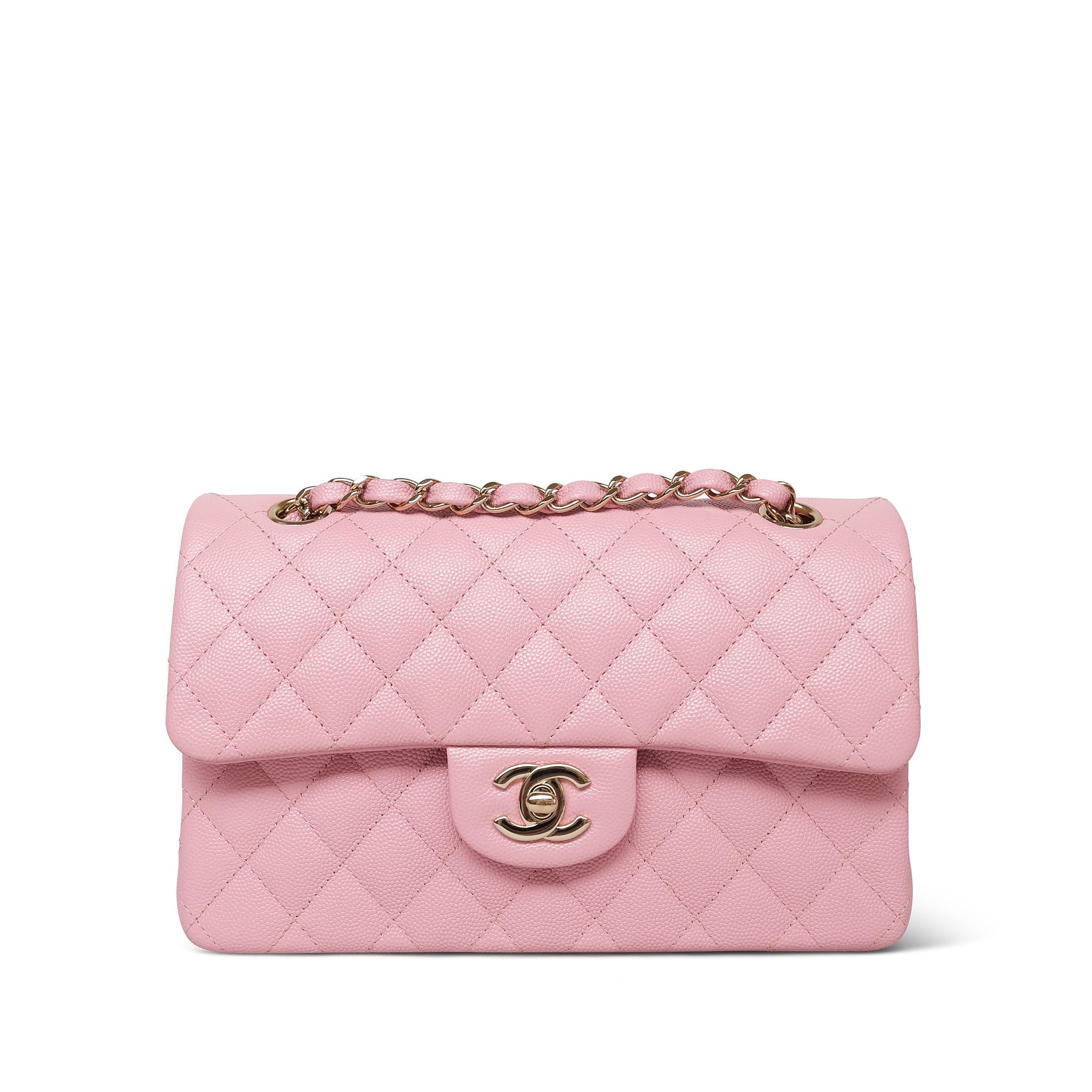 Product image 2 of 17: Pink Sakura Caviar Quilted Classic Flap Small LGHW