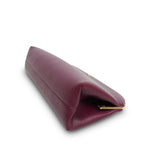 Product image 7 of 12: 26S Dark Burgundy Lambskin Large Clutch Light Gold Hardware