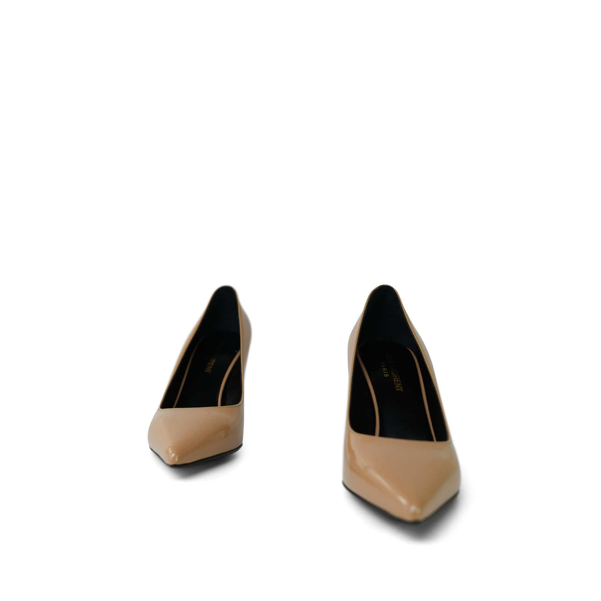SAINT LAURENT Patent Classic Paris 105 Escarpin Pumps 38 Nude