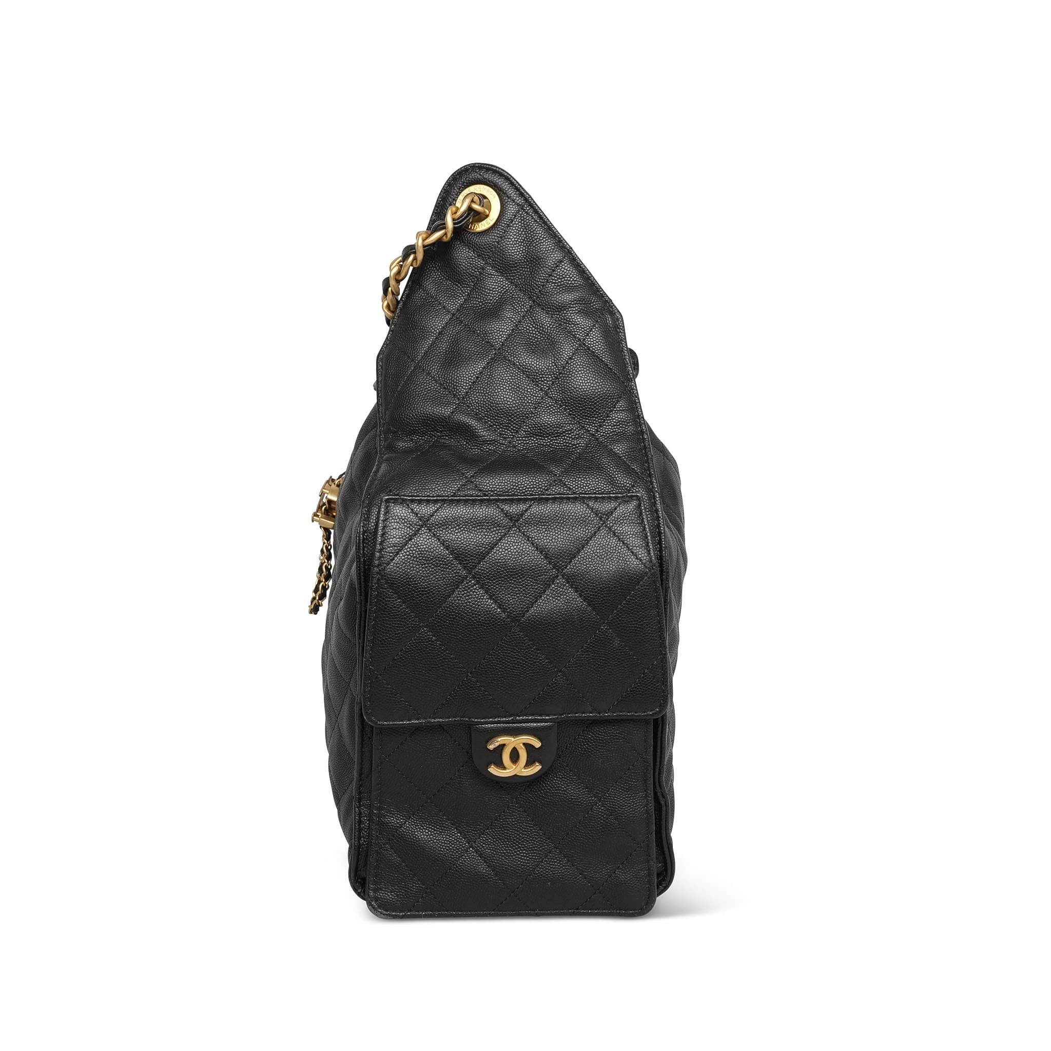 Product image 7 of 26: Black Caviar Quilted 25 Hobo Bag Medium Aged Gold Hardware