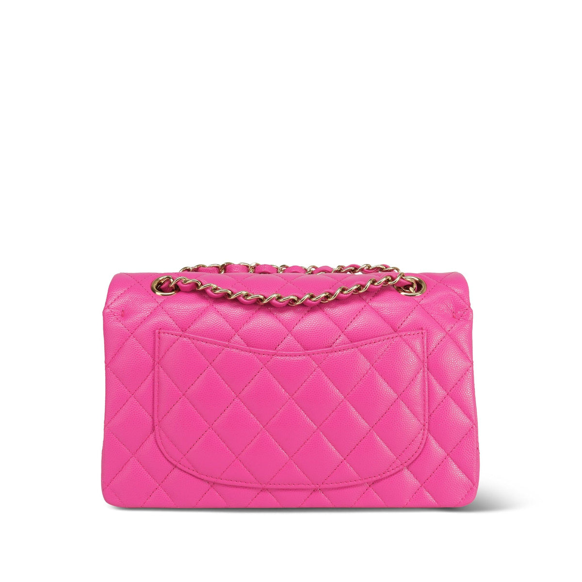 22P Pink Caviar Quilted Classic Flap Small LGHW