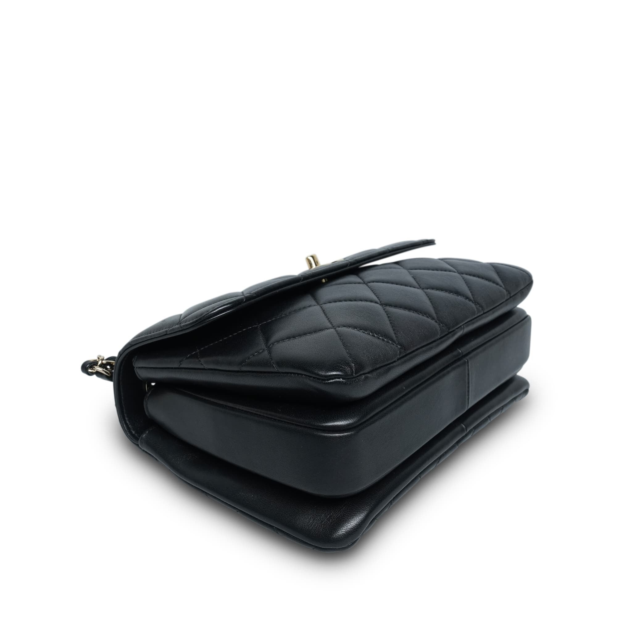 Product image 14 of 28: Black Lambskin Quilted Small Trendy CC LGHW