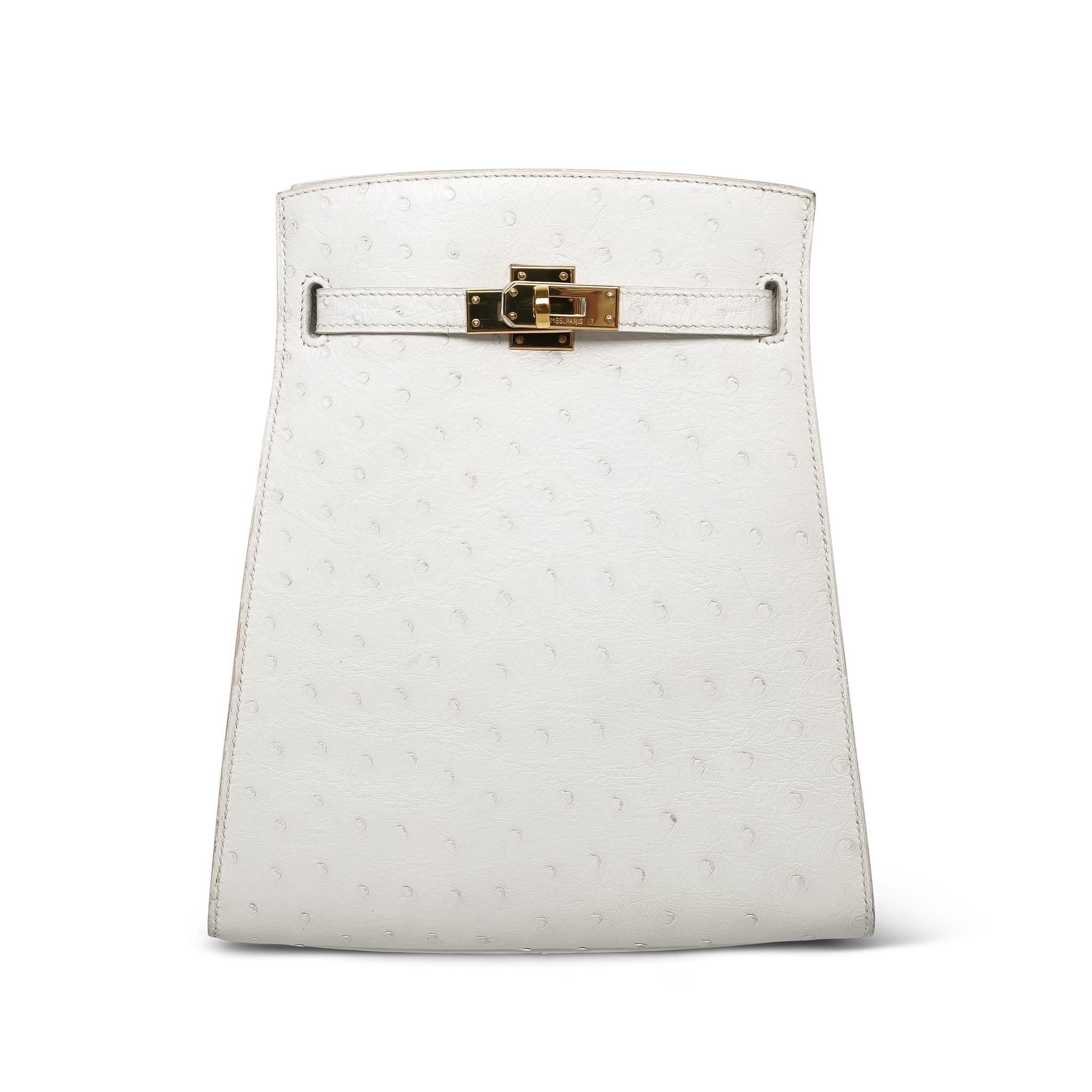 Product image 3 of 18: Kelly Sport PM White Ostrich Gold Plated R Circle