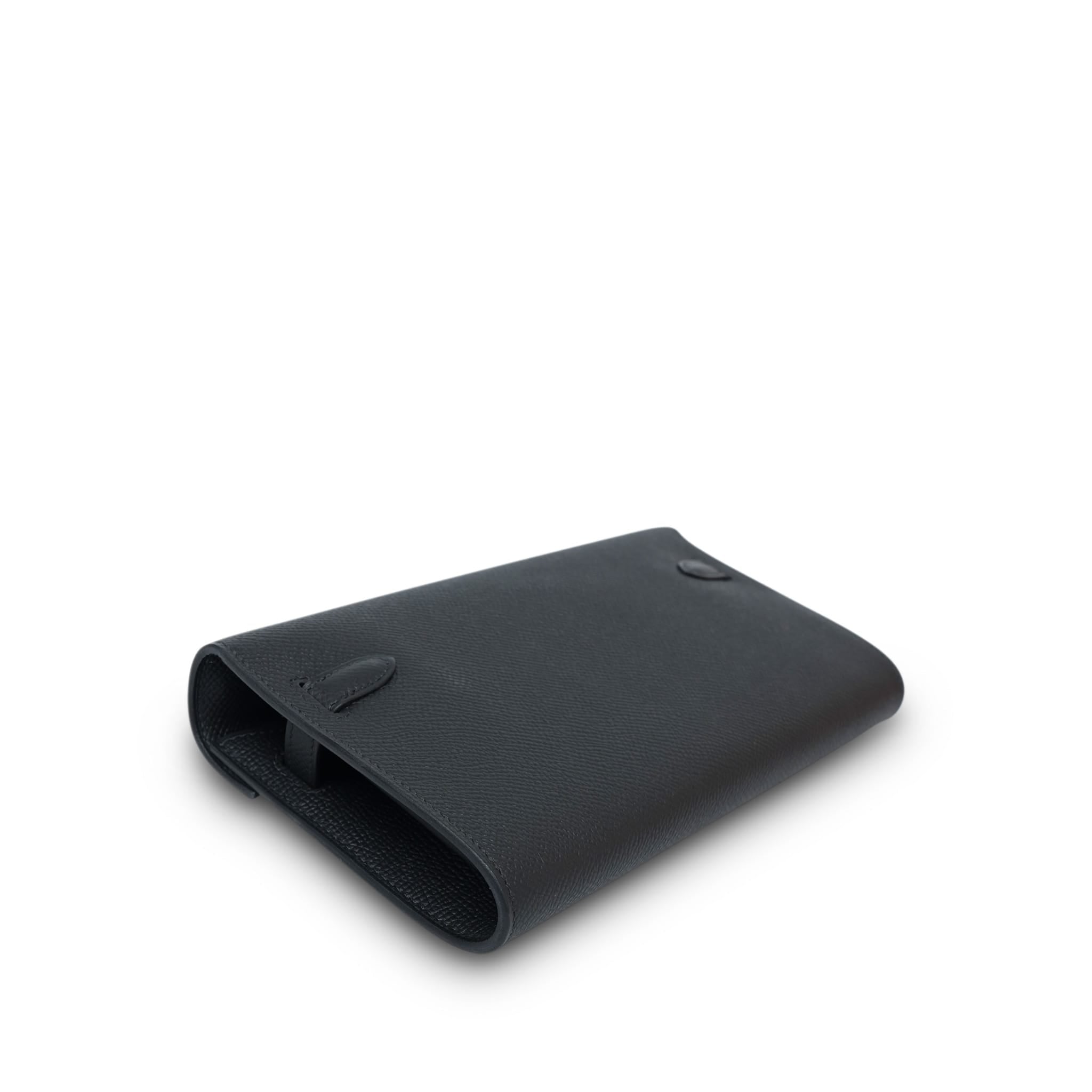 Product image 11 of 15: Kelly Wallet To Go Black Epsom Gold Plated G Stamp
