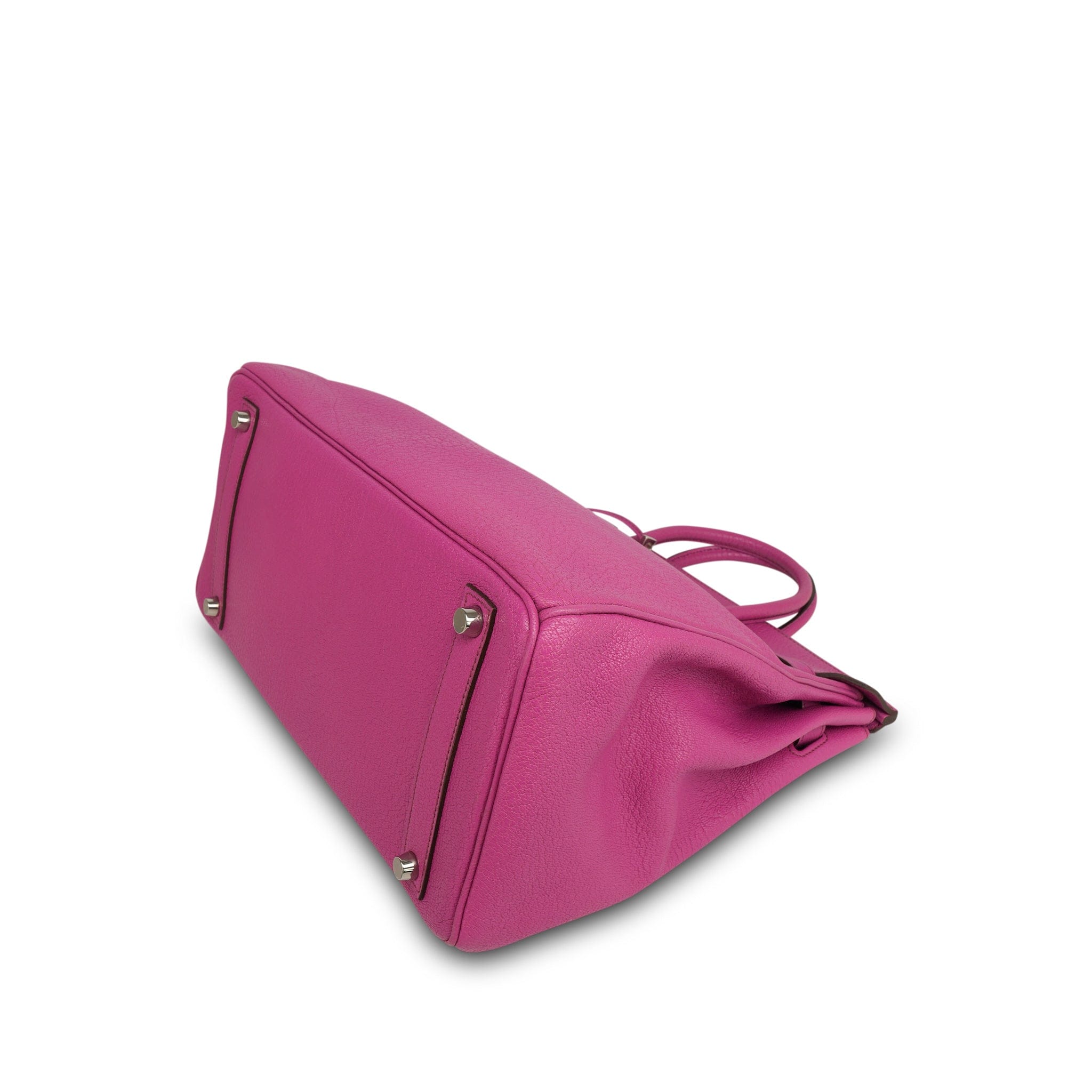 HAC 32 Fuchsia Chèvre de Coromandel Palladium Plated J Square