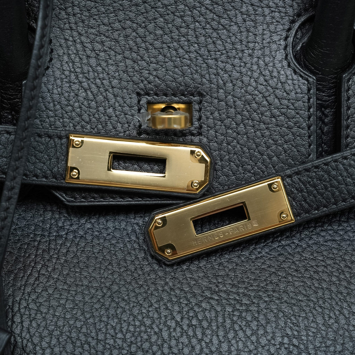 Birkin 35 Black Veau Ardennes Gold Plated Z Circle Stamp