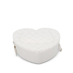 Product image 11 of 17: 25B White Lambskin Quilted Heart Bag Large LGHW