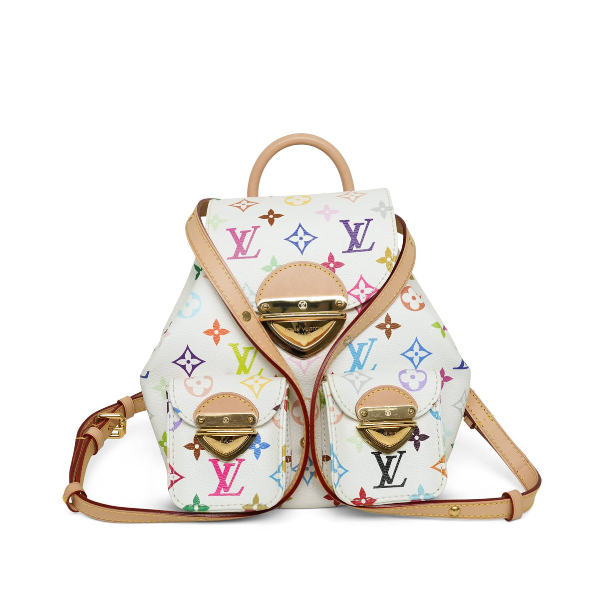 Louis Vuitton x Takashi Murakami Venice Backpack White Multicolored Monogram Canvas
