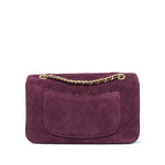 Product image 5 of 19: 26B Burgundy Suede Quilted Mini Souplissimo Flap Bag LGHW