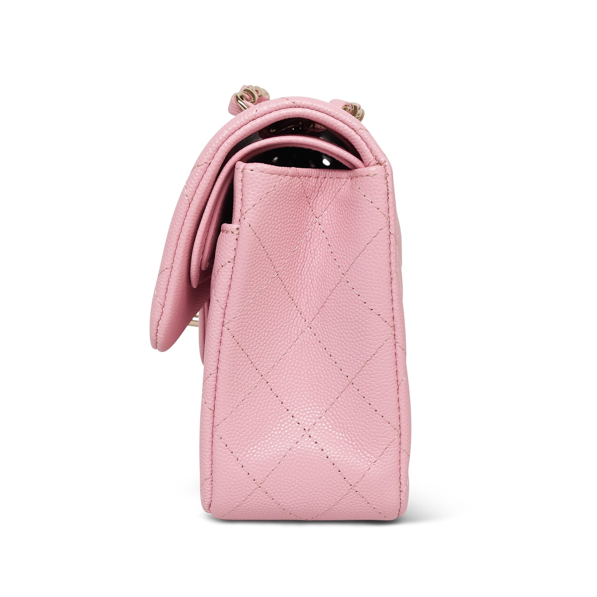 Product image 6 of 17: Pink Sakura Caviar Quilted Classic Flap Small LGHW