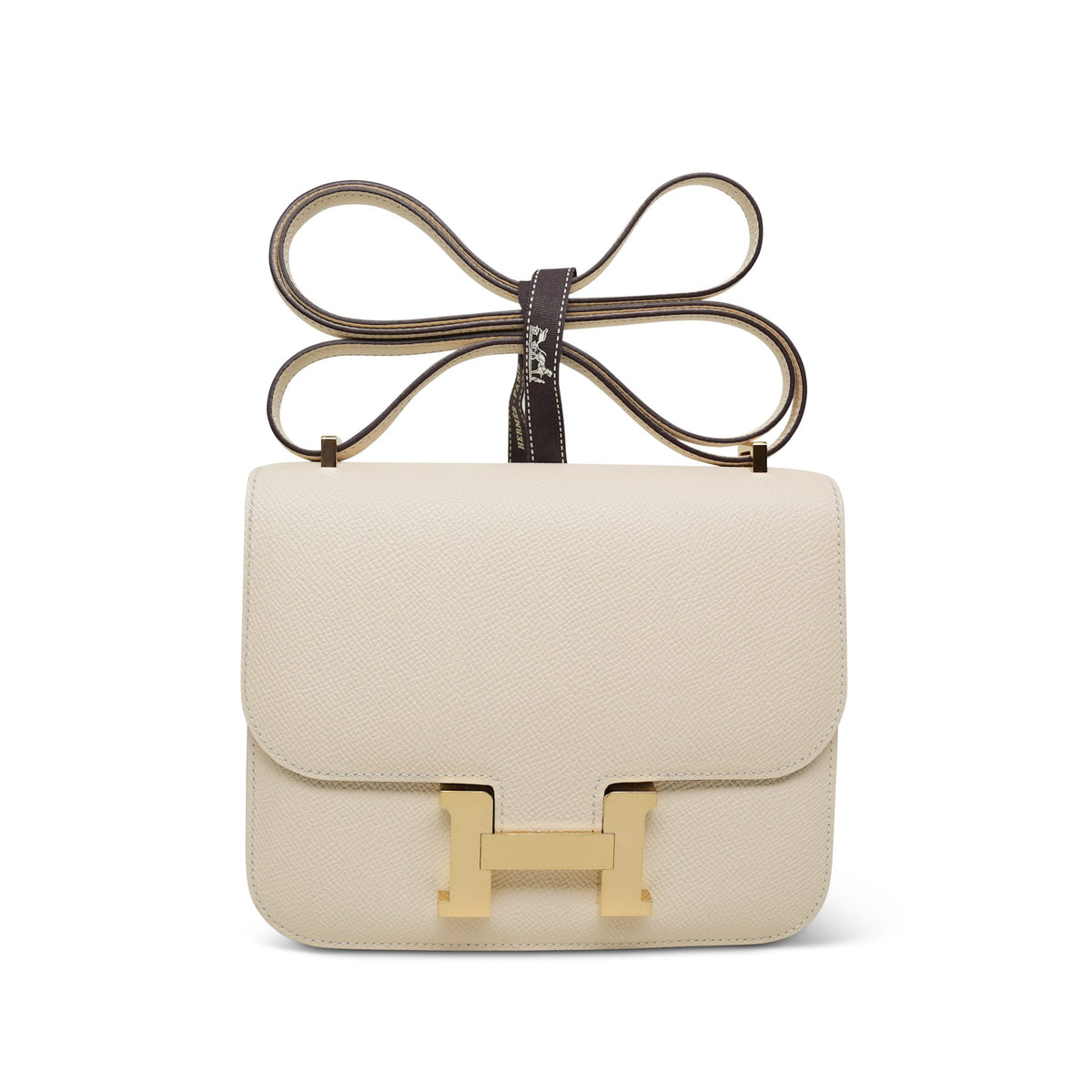Constance 18 Nata Veau Epsom Permabrass Plated B Stamp