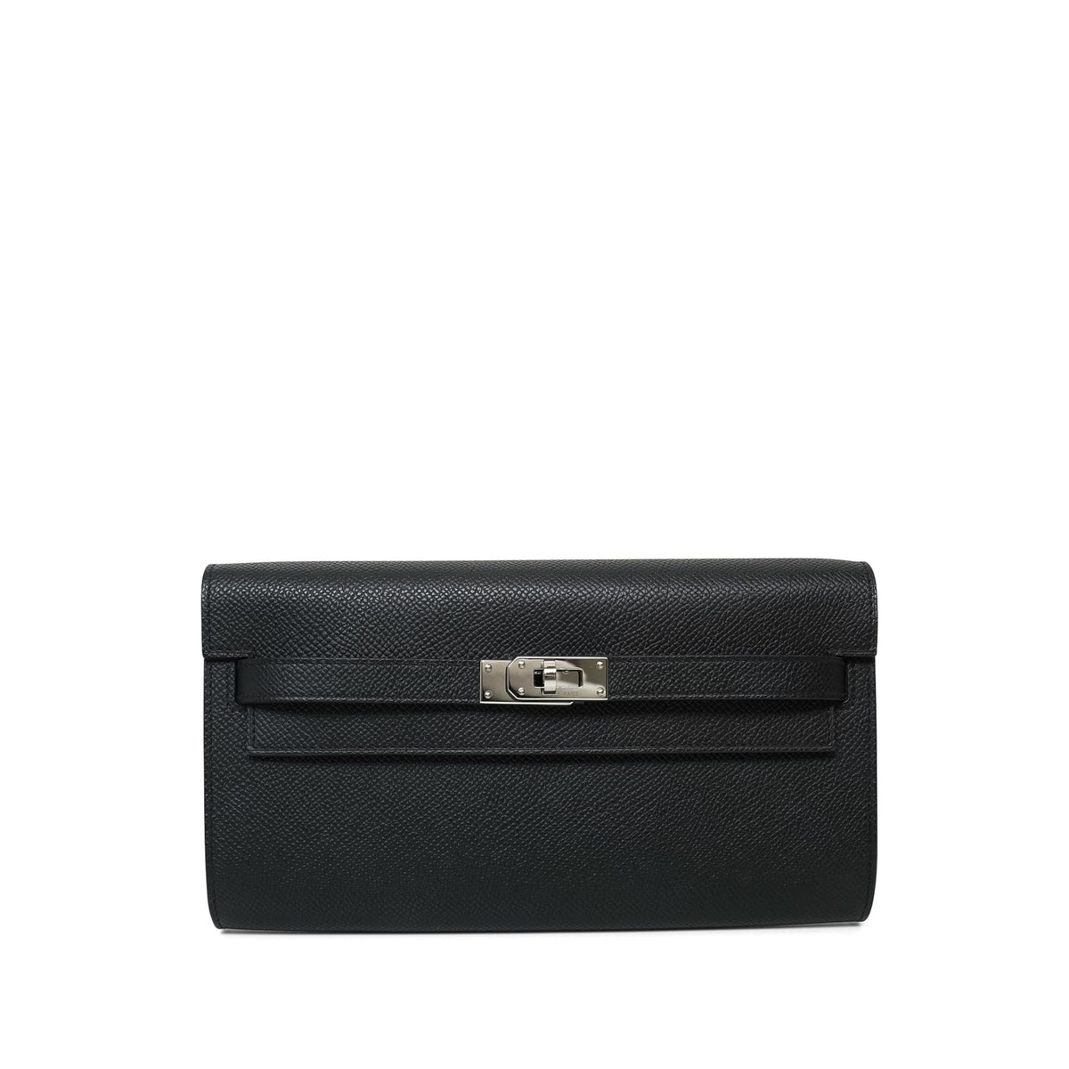 Kelly Wallet To Go Black Epsom Palladium Plated K Stamp