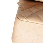 Product image 6 of 17: Beige Clair Lambskin Quilted Classic Flap Medium Gold HW