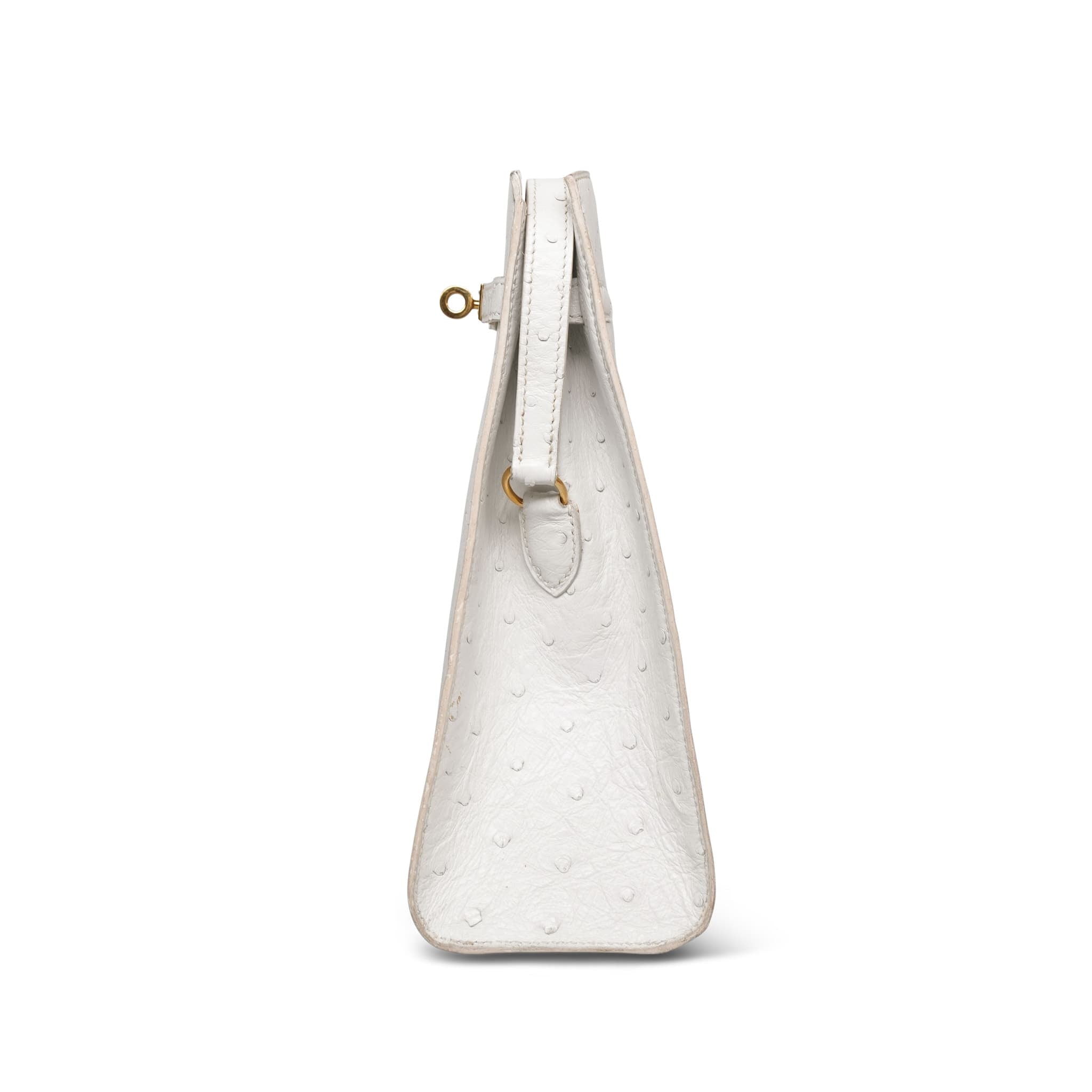 Product image 7 of 18: Kelly Sport PM White Ostrich Gold Plated R Circle