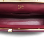 Product image 11 of 12: 26S Dark Burgundy Lambskin Large Clutch Light Gold Hardware
