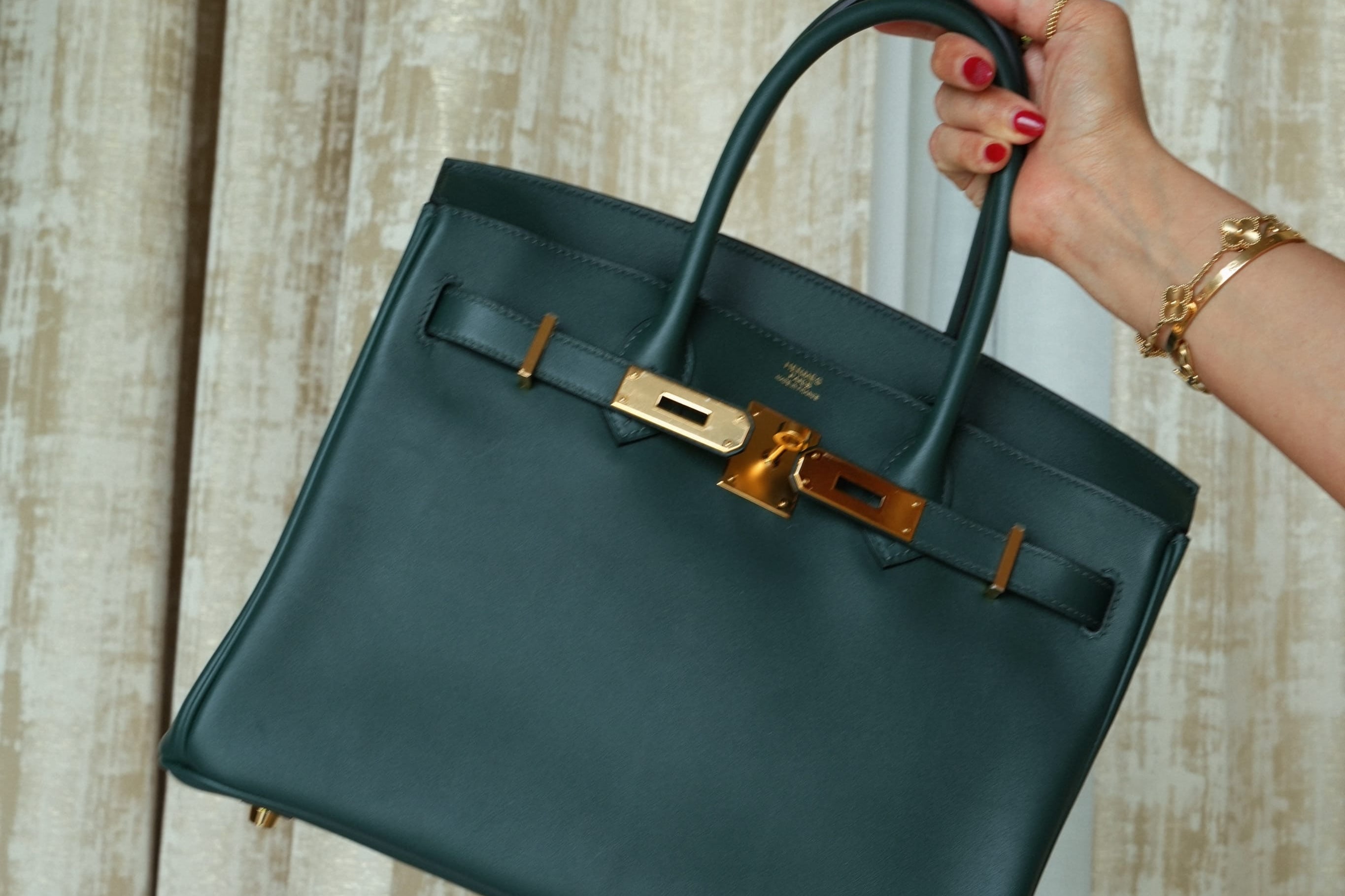 Birkin 30 Vert Tropical Veau Jonathan Gold Plated D Stamp