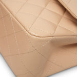 Product image 7 of 17: Beige Clair Lambskin Quilted Classic Flap Medium Gold HW