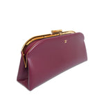 Product image 12 of 12: 26S Dark Burgundy Lambskin Large Clutch Light Gold Hardware