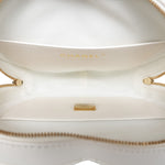Product image 14 of 17: 25B White Lambskin Quilted Heart Bag Large LGHW